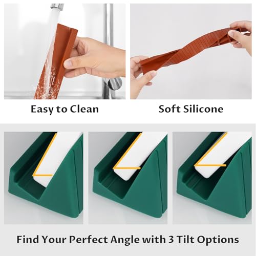 NiToy 4PCS Silicone Domino Racks for Adults 10x118x118 inches 3 Tilt Options AntiSlip Domino Holders for Multiplayer Family Game Nights Compatible with DoubleSix Dominoes Dominoes NOT Included - Image 5