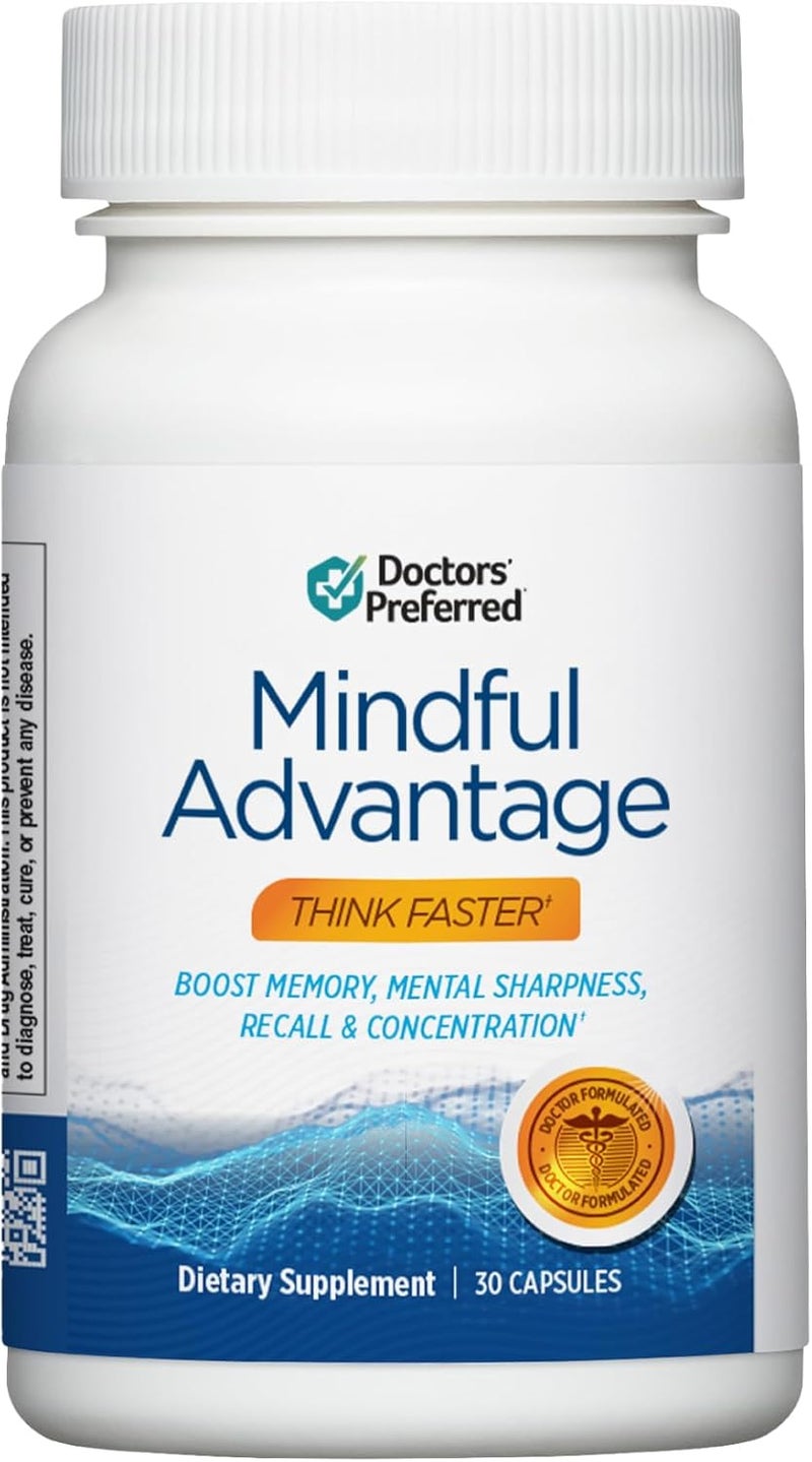 DOCTORS PREFERRED Mindful Advantage Brain Supplements for Memory and Focus  Boost Memory Mental Sharpness Recall  Concentration  30 Count - Image 1