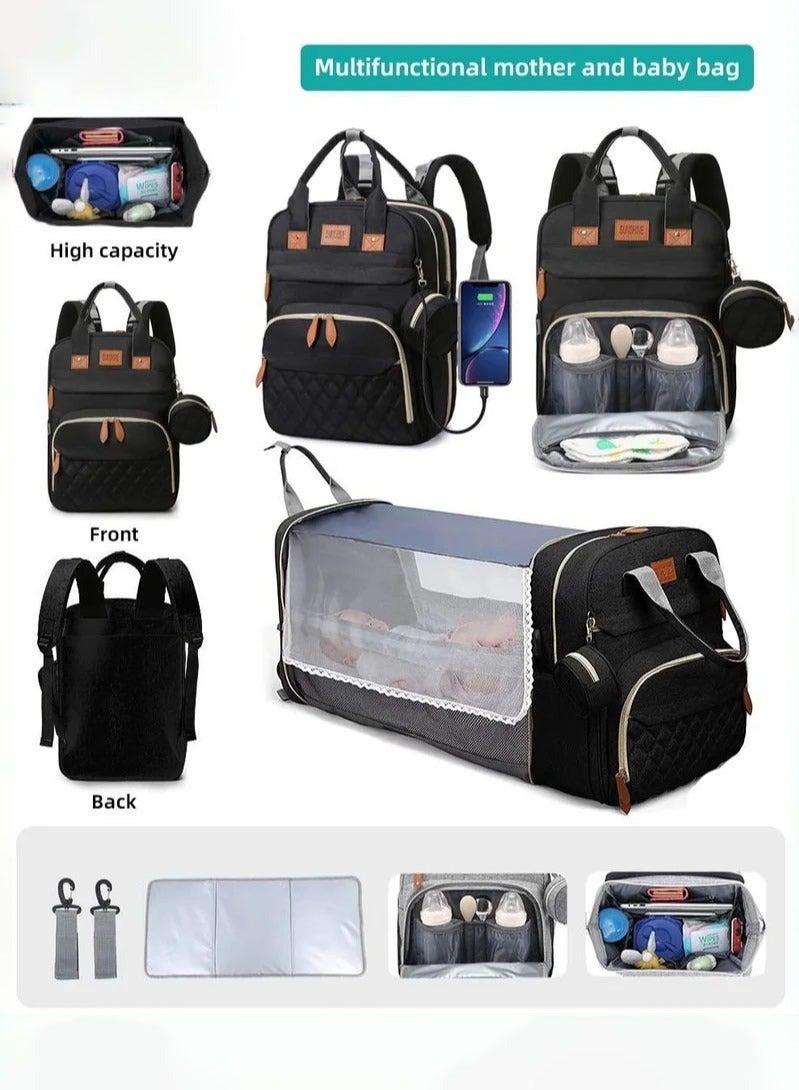 MIXDE Baby Diaper Bag Backpack, Multifunction Diapers Changing Station for Boys Girls Outdoor and Travel, Infant Shower Gifts, Large Capacity, 900d Oxford, USB Port  - Image 1