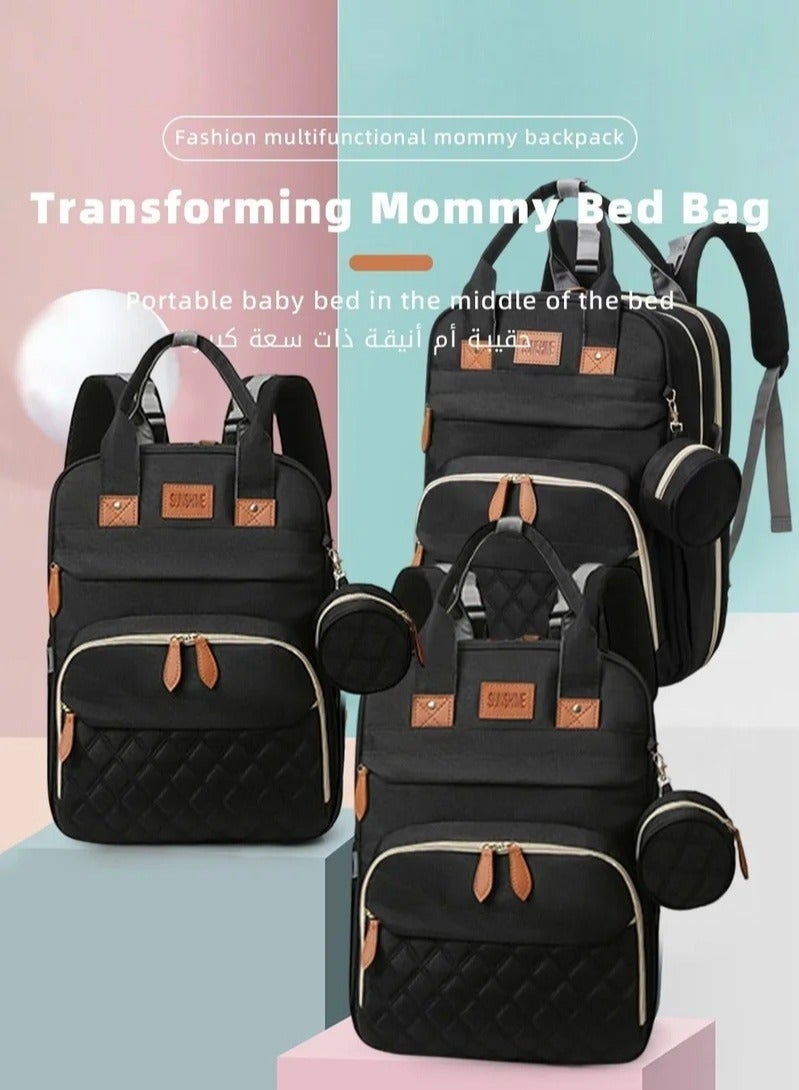 MIXDE Baby Diaper Bag Backpack, Multifunction Diapers Changing Station for Boys Girls Outdoor and Travel, Infant Shower Gifts, Large Capacity, 900d Oxford, USB Port  - Image 2