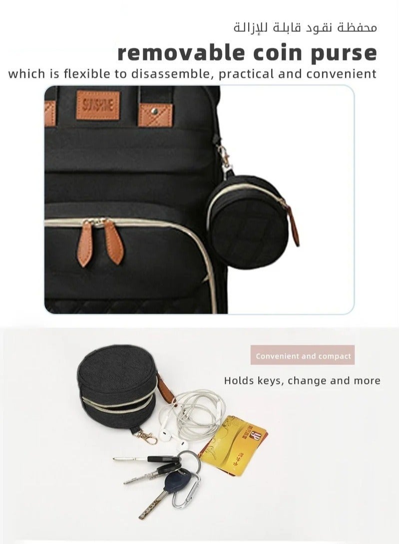 MIXDE Baby Diaper Bag Backpack, Multifunction Diapers Changing Station for Boys Girls Outdoor and Travel, Infant Shower Gifts, Large Capacity, 900d Oxford, USB Port  - Image 4