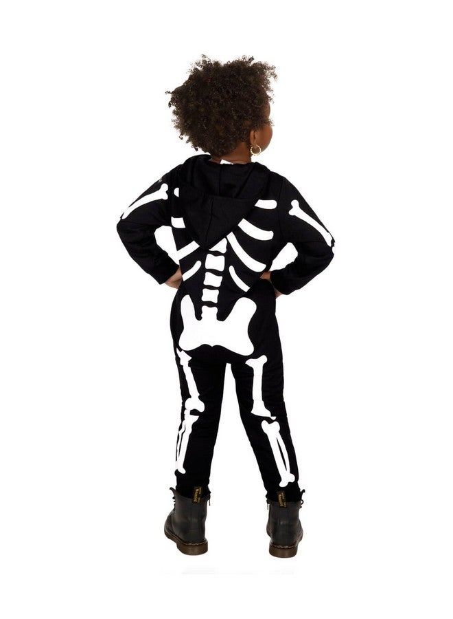 Tipsy Elves Kids Skeleton Halloween Costume Jumpsuit For Babies And Toddlers - Unisex Sizing - Spooky White Skeleton Halloween Costume For Boys And Girls Size 3T - Image 2