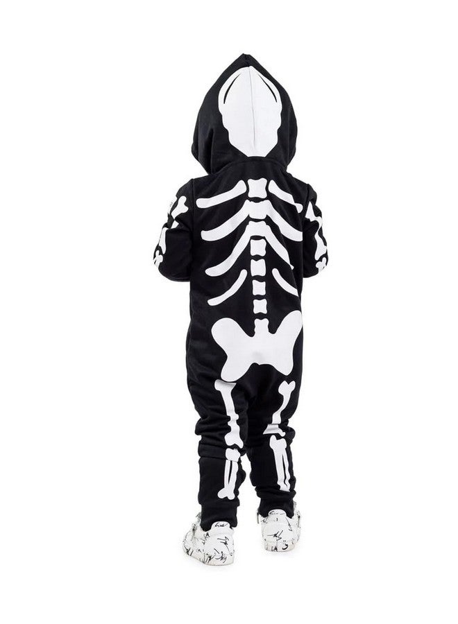 Tipsy Elves Kids Skeleton Halloween Costume Jumpsuit For Babies And Toddlers - Unisex Sizing - Spooky White Skeleton Halloween Costume For Boys And Girls Size 3T - Image 5