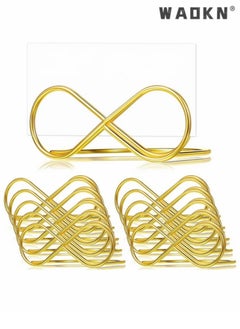 10 Pieces Bow Shape Table Number Holder Stands Place Card Holder,Business Card Folder, Desktop Message Folder, Metal Table Number  Place Card Holders for Wedding Party Number Paper Menu(Gold)