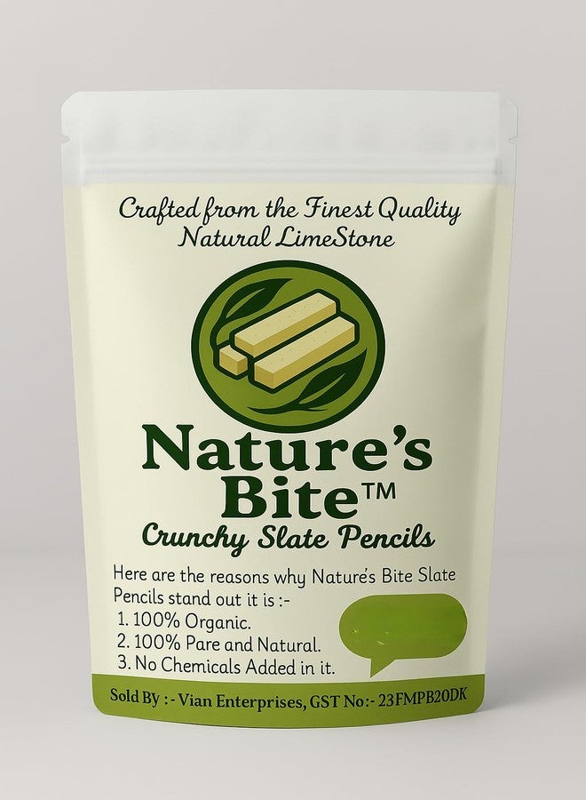 Nature's Bite Slate Pencils, Made of Natural Limestone (300 Grams) - Image 1