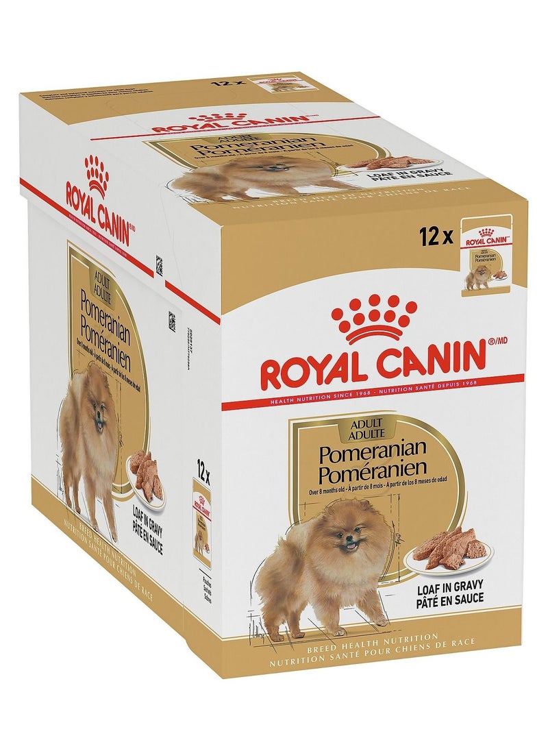 ROYAL CANIN Breed Health Nutrition Pomeranian Adult Wet Food 12x85g 