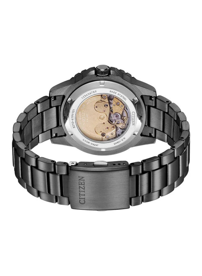 سيتيزن Men's Analog Round Shape Stainless Steel Wrist Watch NJ0177-84X 43 Mm