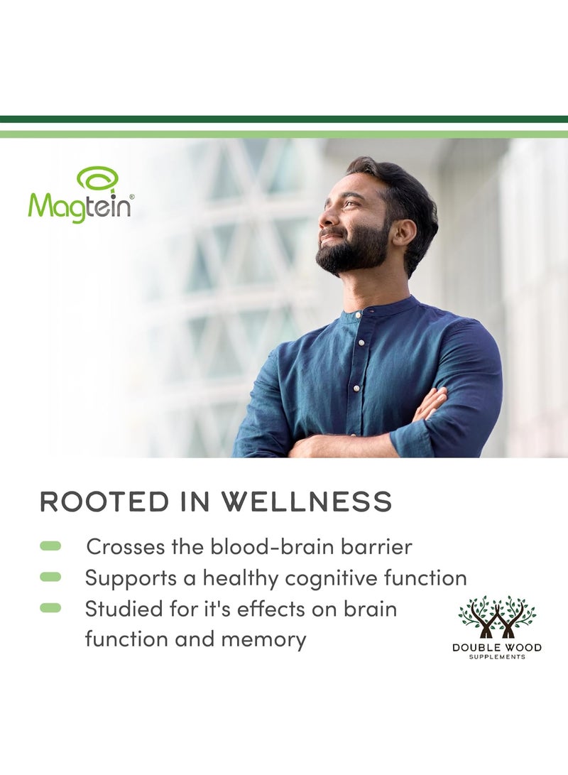 Double Wood Supplements Magnesium L Threonate, Magtein, Sleep and Cognitive Support 120 Capsules 30 Servings - Image 3