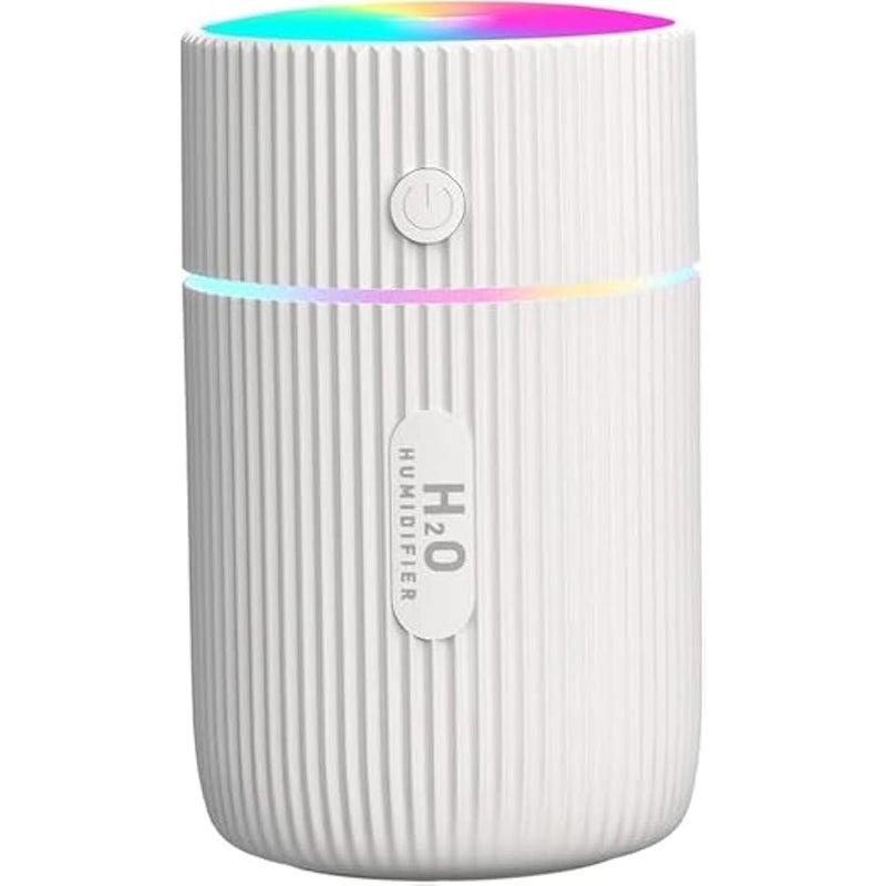 220ml Essential Oil Diffuser, Ultrasonic Cool Mist Aromatherapy Diffusers Aroma Humidifier with Colour Changing LED Lights Aromatherapy Diffuser for Car, Home, Office-White - Image 1