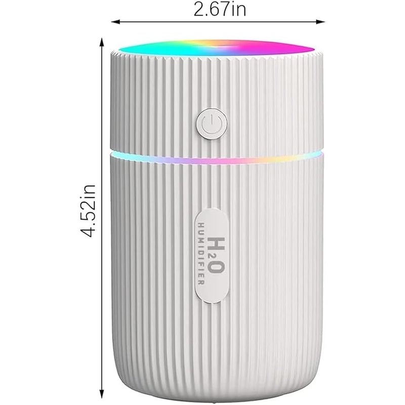 220ml Essential Oil Diffuser, Ultrasonic Cool Mist Aromatherapy Diffusers Aroma Humidifier with Colour Changing LED Lights Aromatherapy Diffuser for Car, Home, Office-White - Image 2