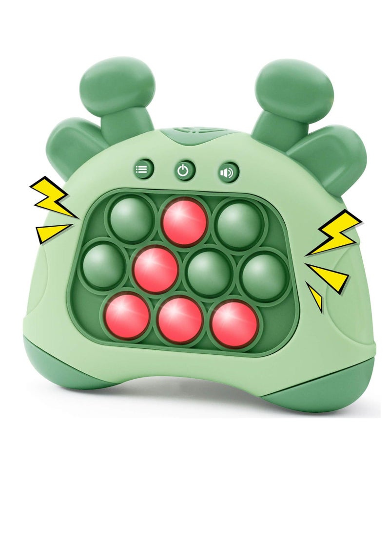 Handheld Game for Kids Aldult Push Pop Game It Fidget Toys Quick Push Game Whack a Mole Puzzle Game Machine Bubble Stress Pop Light Up Game Multiple Game Modes Birthday Gifts Children Green