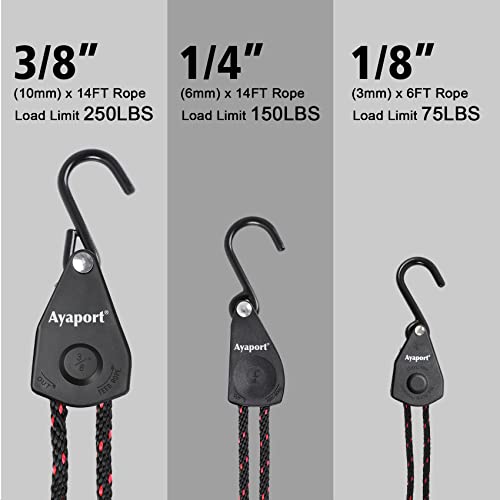 Ayaport Kayak Rope Tie Down 14ft Ratchet Straps Bow and Stern Ratcheting Tie Downs Rope Hanger Kayak and Canoe Accessories - Image 3