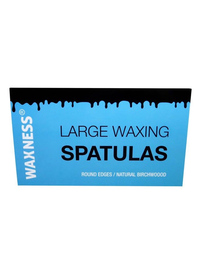wax necessities سباتولات شمع واكسنس الضرورية المصنوعة من خشب البتولا المصقول بشكل إضافي - عبوة 100 قطعة - Image 4