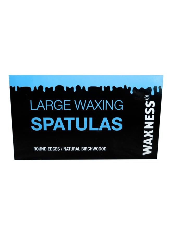 wax necessities سباتولات شمع واكسنس الضرورية المصنوعة من خشب البتولا المصقول بشكل إضافي - عبوة 100 قطعة - Image 3