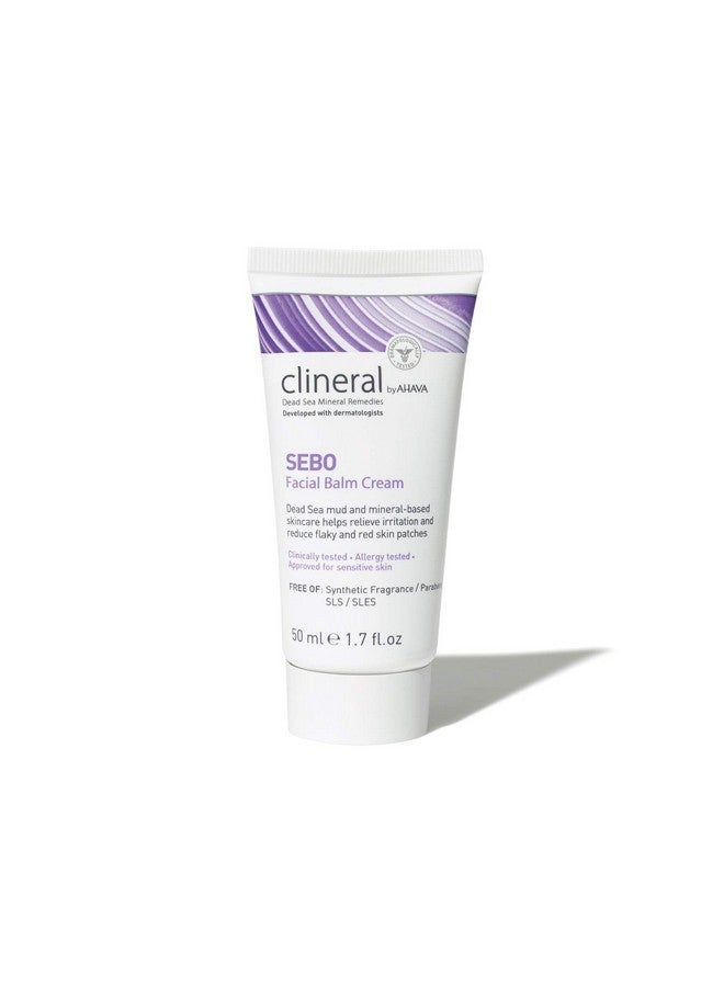 AHAVA Clineral Sebo Facial Balm Cream Rich Balm Reduces Facial Irritation & Redness Softens Dry & Sensitive Skin Enriched With Osmoter Dead Sea Mud Aloe Vera Hippophae & Bergamot Oil 1.7 Fl.Oz - Image 1