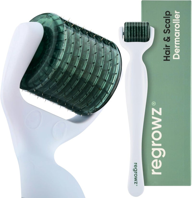 Regrowz Derma Roller 05mm Titanium Microneedle Tool for Hair Growth Beard Growth Scalp Care 192x Needle Dermaroller for Men and Women