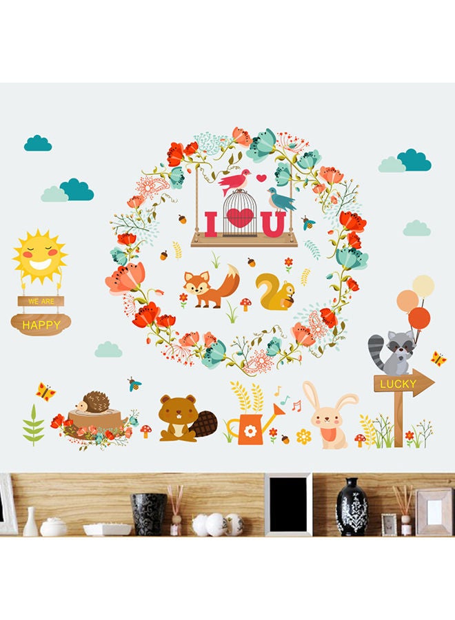 نيبمينينت ملصق جداري على شكل سنجاب متعدد الألوان 90x30سم - Image 1