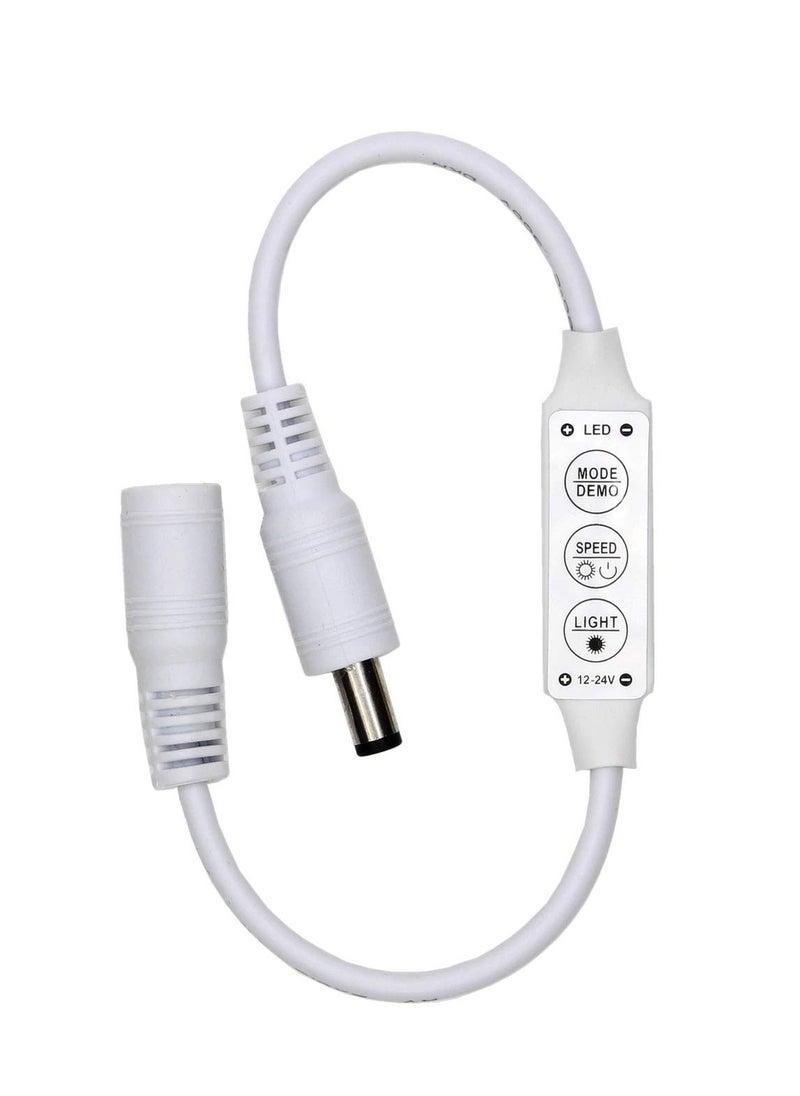 SOLDOUT - DC12V 24V Mini Led Dimmer Controller 3 Key With DC Connector Single Color Led Strip Light SMD Controller 3528 5050 5630 - Image 1