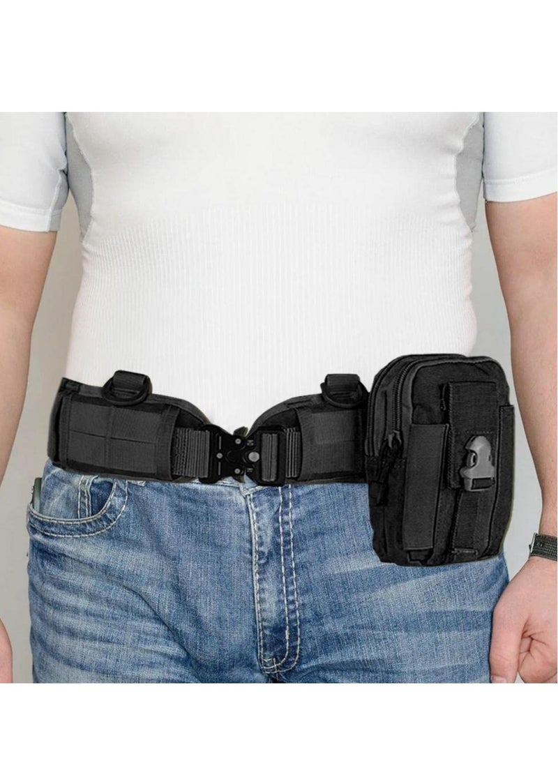Bluejw 5-Piece Set Tactical Battle Belt Set,Slim Airsoft Molle Belt With Metal Buckle For Shooting Hunting,War Belt Game Belts And Bags Safe Life Defense Belts,Molle Pouch Included  - Image 5