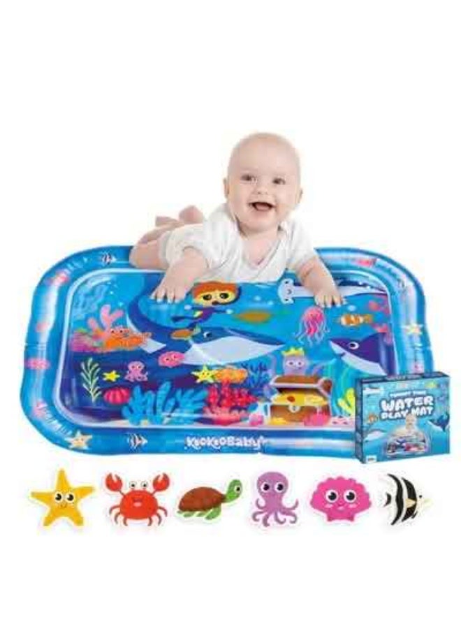 ممز بلانيت سجاده  مائيه الحجم الصغير ( 69 * 51) سم  من ممز بلانيت، مركز نشاط كبير جدا متعدد المراحل العاب لاطفال والالعاب الحسية، سجاده لعب قابل للنفخ، هدية تحفيز بصري للاولاد والبنات -العاب بيبي -العاب اطفال من سن 3 شهور - Image 1