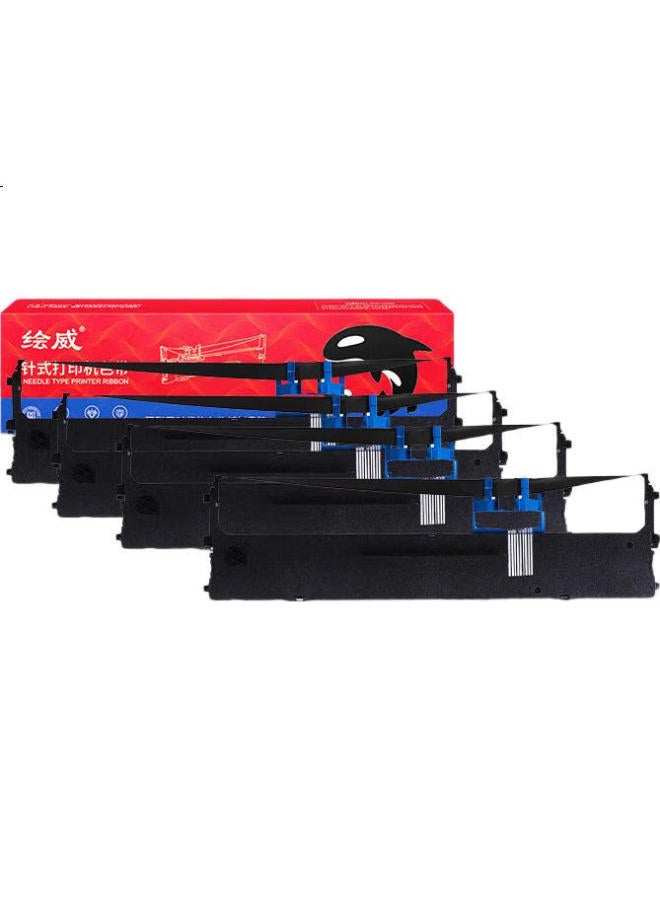 Huiwei Dls-620K Ribbon Cartridge, 4-Pack With Core, Compatible With Deli De-620K De-628K Dl-625K Dl-930K, Invoice Dot Matrix Printer Ribbon, Carbon Ribbon - Image 3