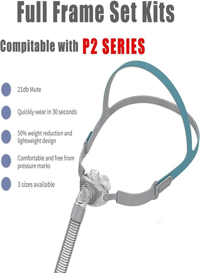 TBOSKOE Replacement Cushion and Frame Set for P2, Compatible with Mask Headgear Set Includes Cushion, Frame, Headgear, Not Adapt P10 - Image 3
