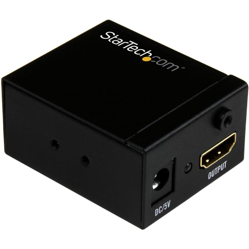 Startech.com StarTech.com 115 ft/35 m HDMI Signal Booster - 1080p Signal Repeater - HDMI Inline Amplifier & Extender - 7.1 Audio Support (HDBOOST), Black - Image 1