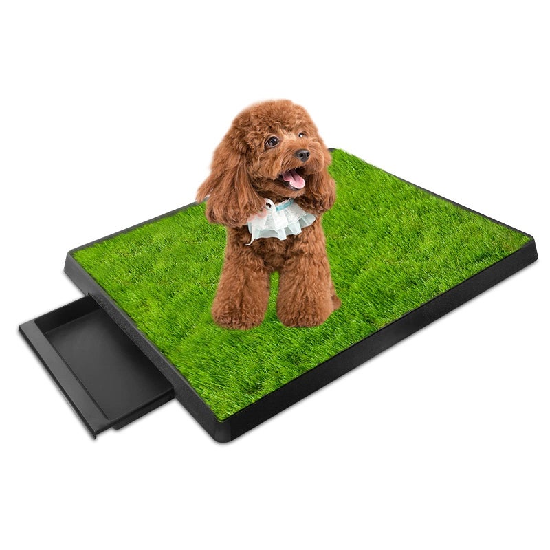 iMounTEK Dog Litter Box, Artificial Grass for Dogs Potty with Tray, Fake Grass Patch for Dogs Indoor and Outdoor Use, Puppy Training Pad, Best for Medium and Small Dog, by GPCT - Image 1