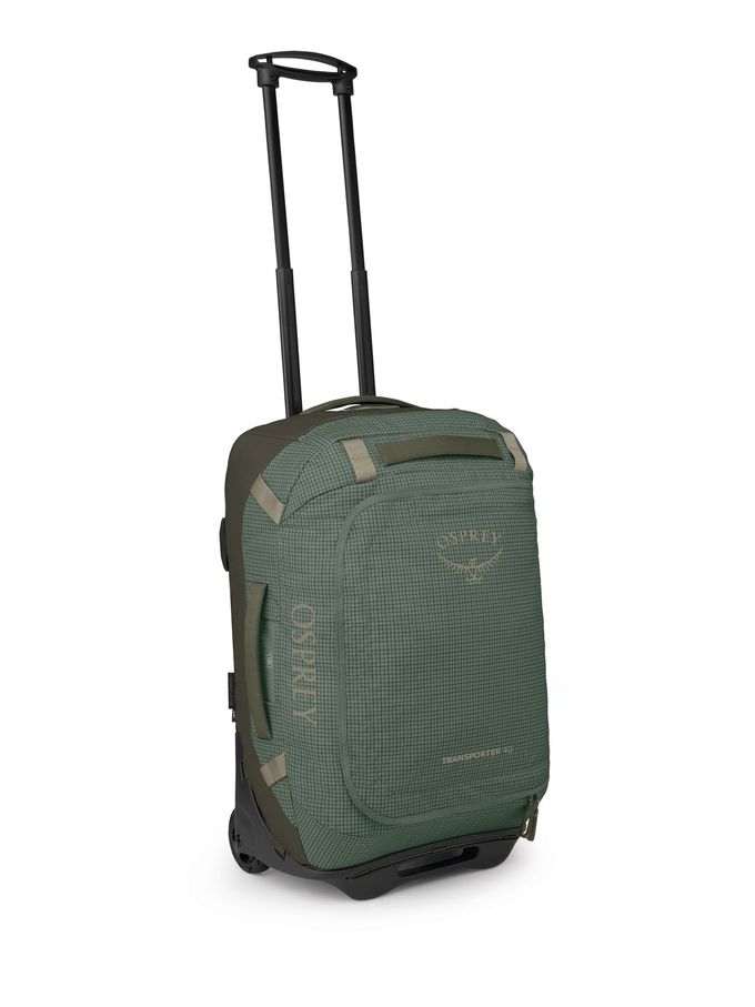 OSPREY Transporter 40L Wheeled Travel Duffel Bag Lightweight Carry On Rolling Suitcase For Men And Women, Pine Leaf - Image 1
