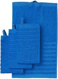 Digital Shoppy Digital Shoppy VÅGSJÖN Washcloth, Bright Blue, 30x30 cm (12x12) - 4 Pack 