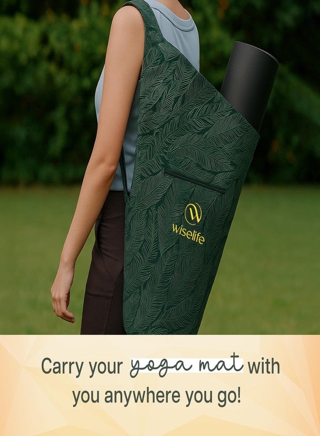 الحكمة والحياة حقيبة حمل اليوغا من وايز لايف لحمل سجادة اليوغا - أخضر - Image 5