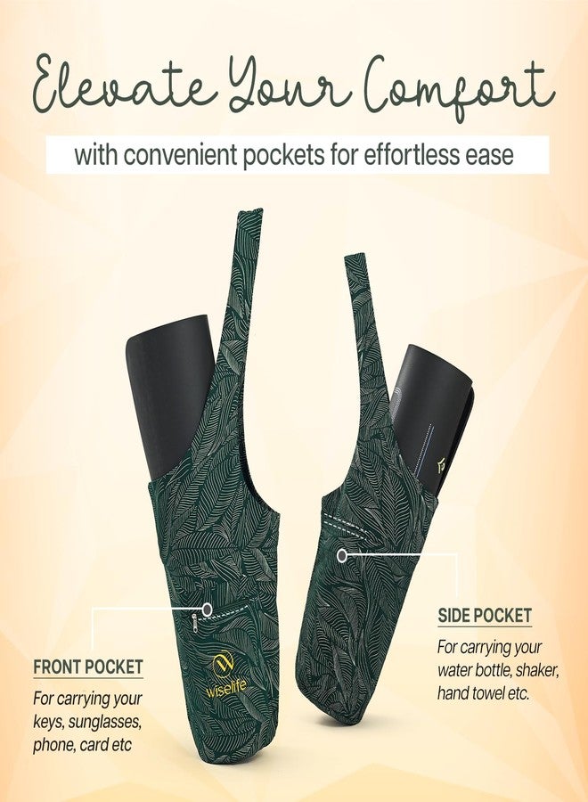 الحكمة والحياة حقيبة حمل اليوغا من وايز لايف لحمل سجادة اليوغا - أخضر - Image 3