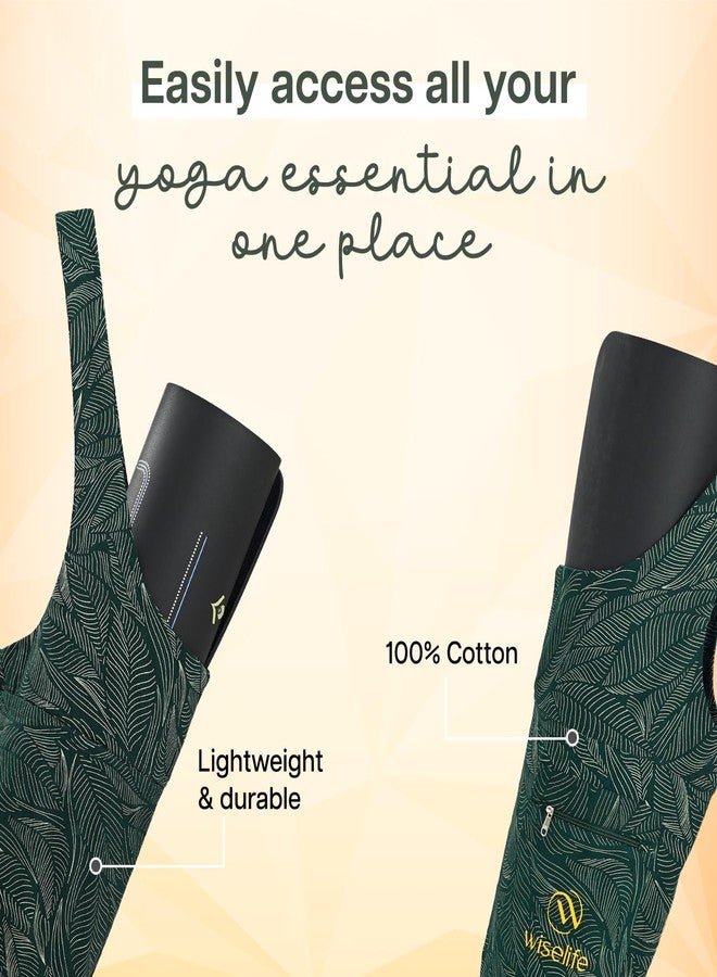 الحكمة والحياة حقيبة حمل اليوغا من وايز لايف لحمل سجادة اليوغا - أخضر - Image 2