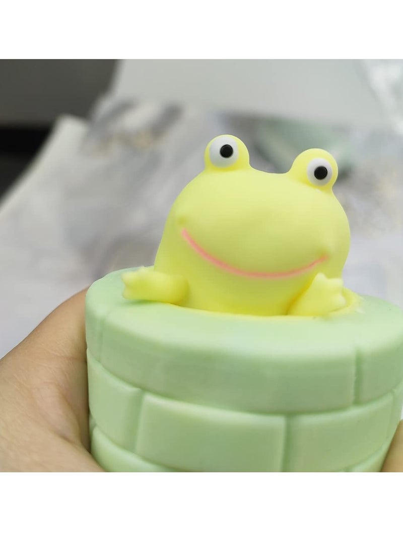 KASTWAVE Sensory Fidget Toys, Squeeze Cheese Rat Stress Ball, Squishy Frog in the Well, Decompression Exhaust Toy for Children and Adults (Frog, 4pcs) - Image 4