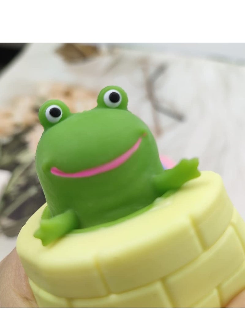 KASTWAVE Sensory Fidget Toys, Squeeze Cheese Rat Stress Ball, Squishy Frog in the Well, Decompression Exhaust Toy for Children and Adults (Frog, 4pcs) - Image 5