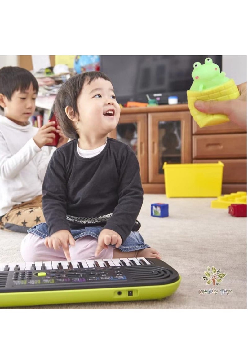 KASTWAVE Sensory Fidget Toys, Squeeze Cheese Rat Stress Ball, Squishy Frog in the Well, Decompression Exhaust Toy for Children and Adults (Frog, 4pcs) - Image 3