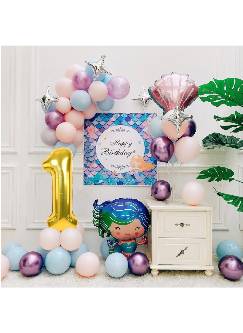 Home zone 40 Inch Gold Digit Helium Foil Birthday Party Balloons Number 1  - Image 2