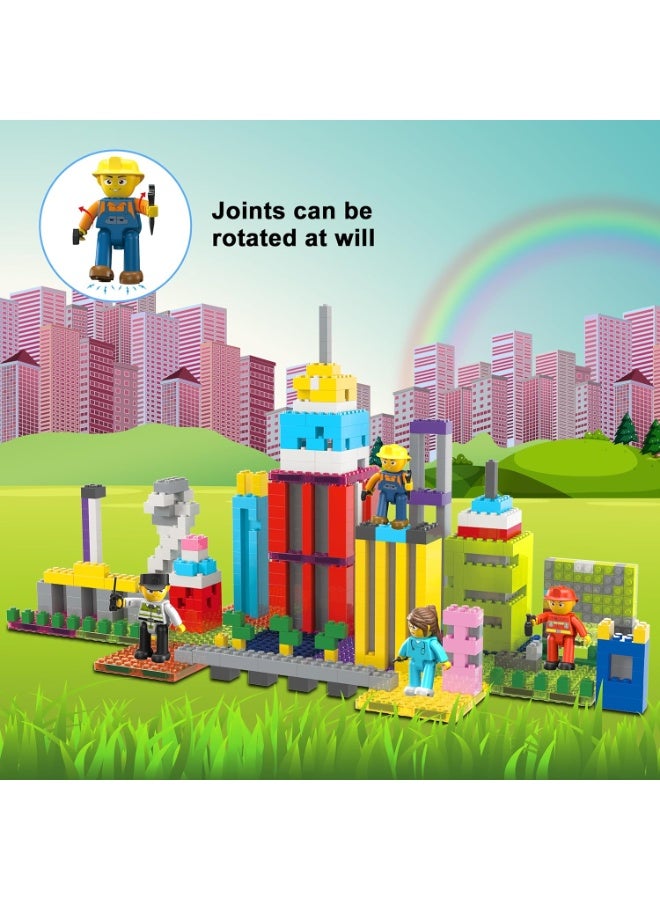 PicassoTiles بيكاسو تايلز 4 قطع شخصيات بناء المدينة المغناطيسية - Image 4