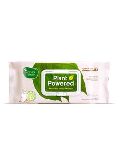 Mother Sparsh Natural Care Baby Wipes I 100% Plant Made Fabric From Forest Land Fresh + Cleanse (With Cucumber) Wet Wipes For Baby I Cotton Cloth Like Bigger Sheets ; 60 Pcs  - Image 2