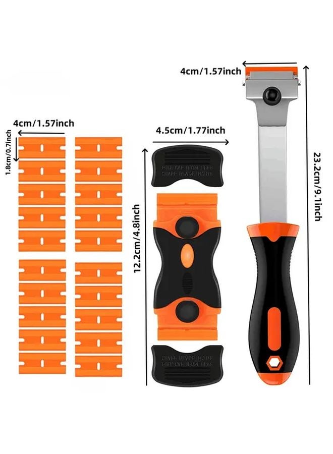 1 Scraper 20 Plastic Blades Adhesive Paint Remover Multifunctional Cleaning Tool - Image 4