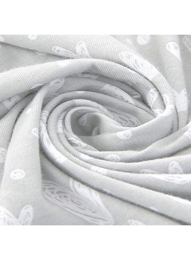 Biloban Square Playard/Playpen Fitted Sheets, Perfect for 36 X 36 Portable Playard, 2 Pack, 100% Jersey Knit Cotton Fitted Sheets, Grey Stripes and Hearts Print for Baby Boy and Baby Girl - Image 4