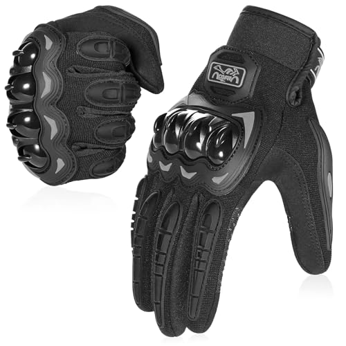 COFIT Motorcycle Gloves for Men and Women Full Finger Touchscreen Motorbike Gloves for BMX ATV MTB Riding Road Racing Cycling Climbing Motocross Black XL - Image 1