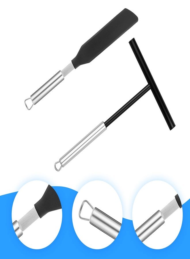 Exclaith 2PCS Crepe Spreader and Spatula Kit, 8inch T-Shaped Batter Spreaders, 13.4 Inch Spatula Turner, Stainless Steel Crepe Spreader Tool for Crepes Pan Maker - Image 5