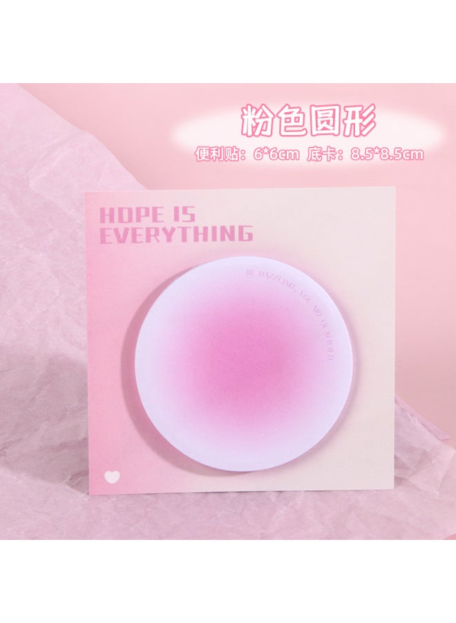 HELPS Colorful Blush Halo Gradient Sticky Notes Customized Special-shaped Heart Strong Sticky Note Paper Stickers Sticky Notes N Times - Image 1