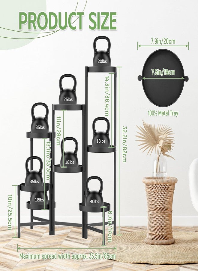 iDavosic.ly Plant Stand Indoor Outdoor, 8 Tier Corner Metal Flower Display Holder Shelf, Easy Assembly Folding Tall Orchid Rack for Patio Balcony Porch Garden Living Room House, Black - Image 2