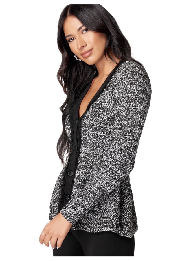 bebe SLEEVELESS FRONT KEYHOLE MULTI STRAP KNIT TOP  - Image 1