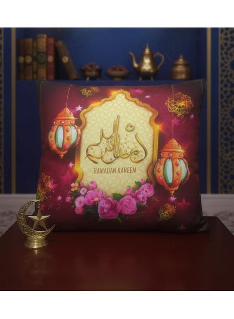 وسادة رمضانية مطبوعة بشخصيات كرتونية – 25×25 سم