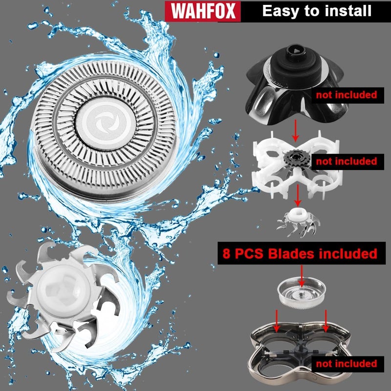 واهفوكس 8 شفرات استبدال لماكينة الحلاقة من نوع Skull Shaver، مناسبة لطرازات Pitbull Gold PRO/Platinum PRO/Silver PRO… - Image 3