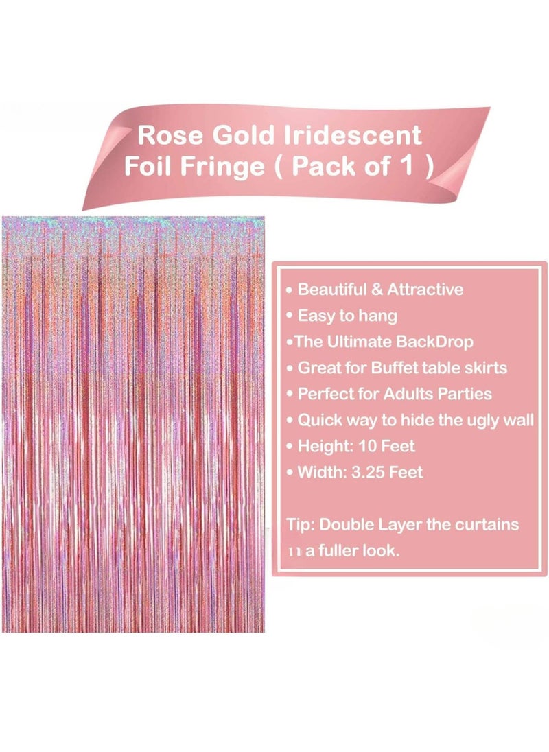 Iridescent Rose Gold Fringe Curtain Pack of 1 - pzsku/Z8A4B134F70C340CC6E8FZ/45/_/1704882031/422f49d2-df88-42be-8c58-384a8fad002d