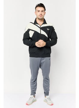 Reebok Men Sportswear Fit Long Sleeve Classic Vector Running Track Jacket, Multicolor  - Image 2